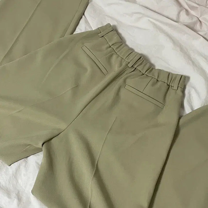 [BUNJANG] SPAO Long Wide Slacks Beige / SPAO 롱 와이드 슬랙스 베이지