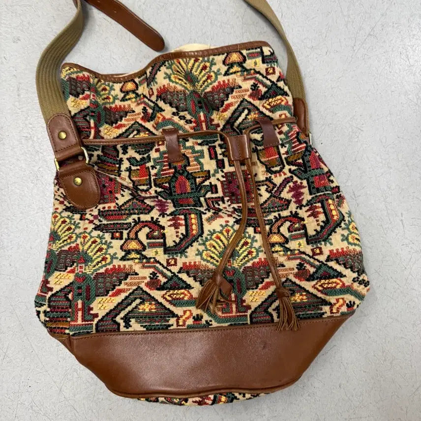 [BUNJANG] Saint Laurent Patterned Canvas Crossbody Bag / 세인트서피스 패턴 가방