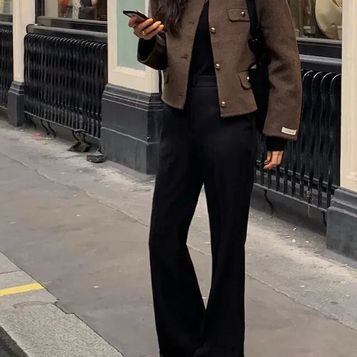 [BUNJANG] Trandee Apparel [MADE] Winter Long Bootcut Slacks (M) / 트랜디어패럴 [MADE] [기모] 윈터 롱 부츠컷 슬랙스 롱 m