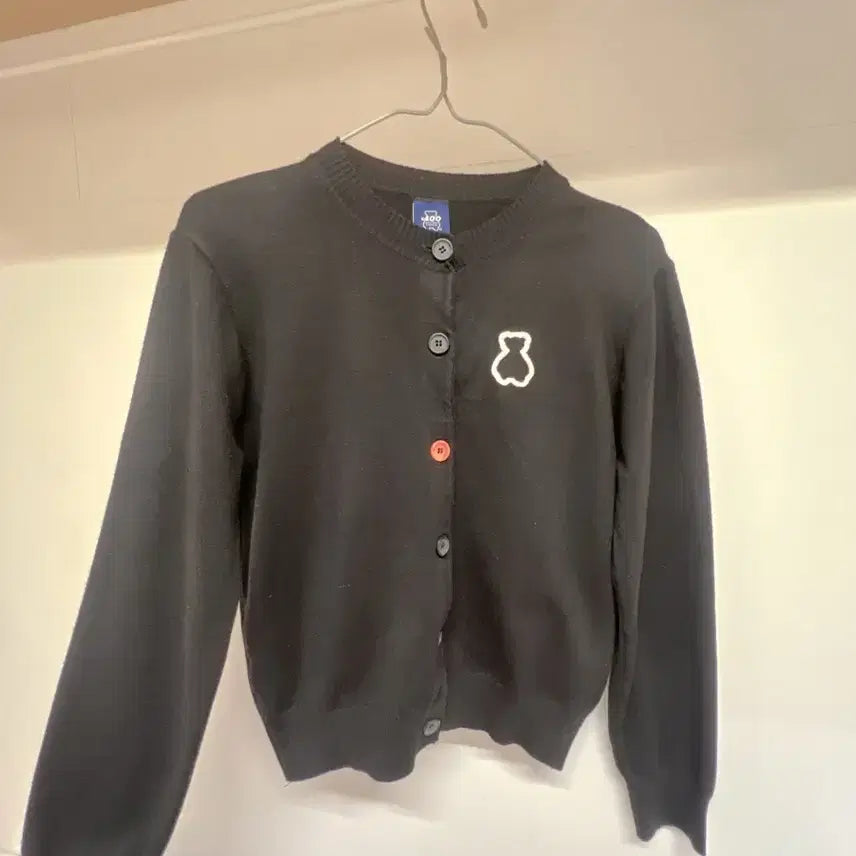 [BUNJANG] AC Studio Space Bear Round Neck Cardigan Black / 아코스튜디오 스페이스 아코 베어 라운드 넥 가디건 블랙