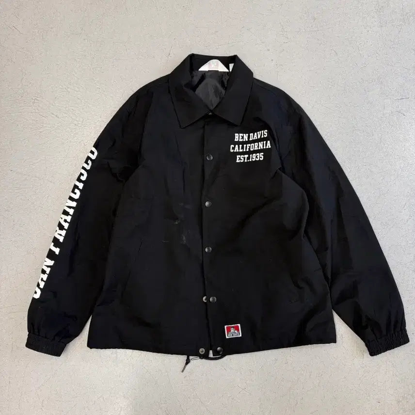 [BUNJANG] Ben Davis Black Coach Jacket / 벤 데이비스 블랙 코치 자켓