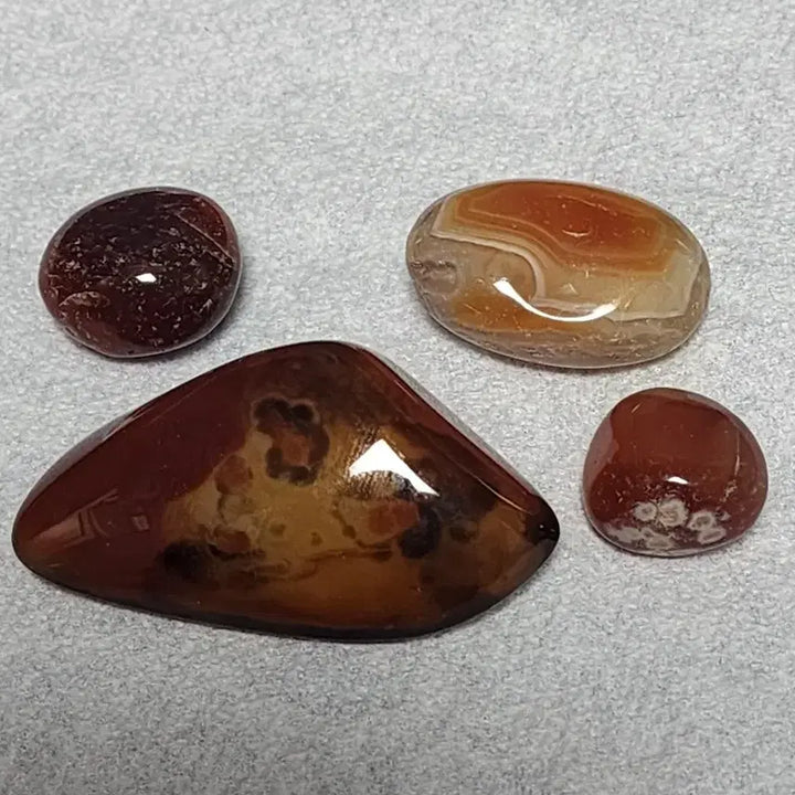 [BUNJANG] Natural Agate Crystal Geode Set (4 Pieces) / 천연크리스탈 마노아케이트 원석 4개