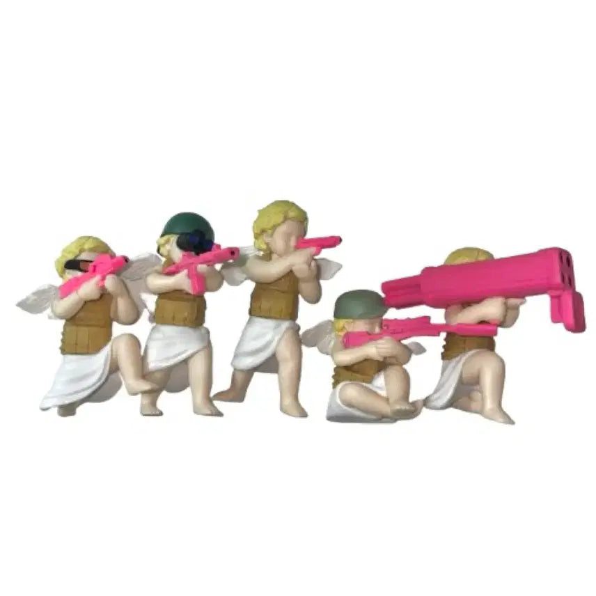 [BUNJANG] Cupid Angel Soldier Gun Figure Gacha Bundle Set / 큐피트 천사 군인 총 피규어 가챠 일괄