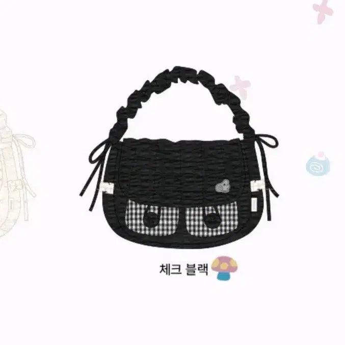 [BUNJANG] Vanwalk Cloud Pocket Cross Bag Check Black / vanwalk 반워크 구름 포켓 크로스백 체크블랙