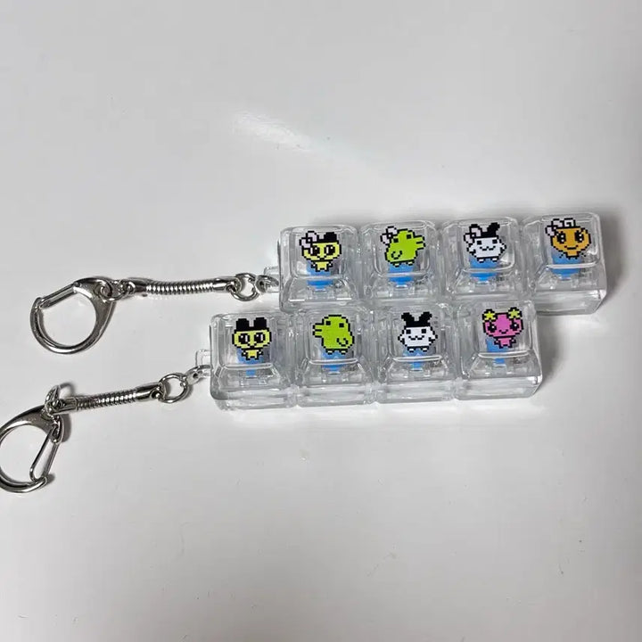 [BUNJANG] 4-Digit Tamagotchi Keycap Keyring Clicker / (새상품) 4구 다마고치 키캡 키링 클리커