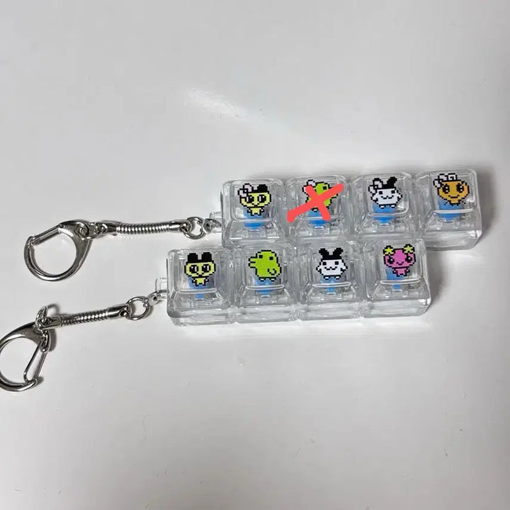 [BUNJANG] 4-Digit Tamagotchi Keycap Keyring Clicker / (새상품) 4구 다마고치 키캡 키링 클리커