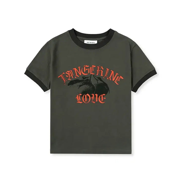 [BUNJANG] Noicomment TANGERINE RINGER TEE Charcoal / 노이커먼 티셔츠 TANGERINE RINGER TEE CH 차콜
