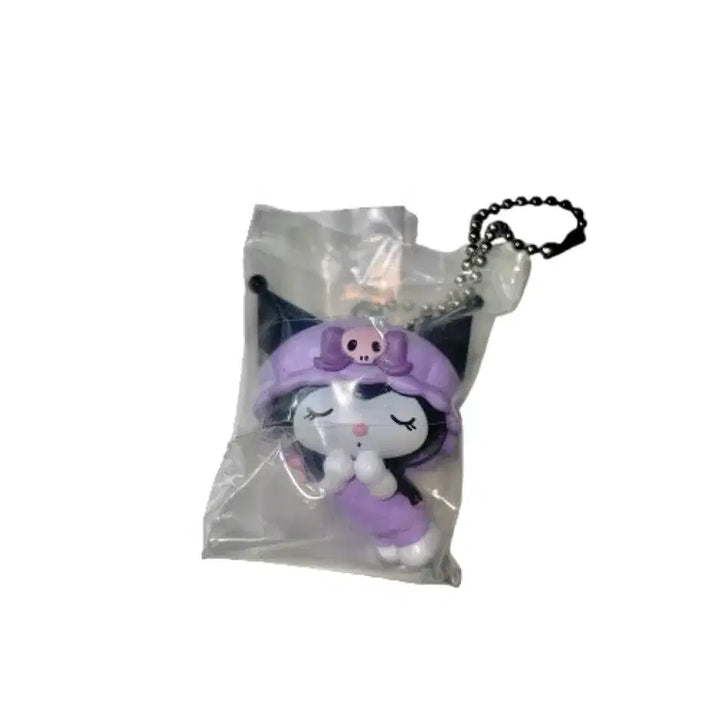 [BUNJANG] Sanrio Kuromi Popping Candy Pajamas Sleeping Gachapon Keychain (Sealed) / 미개봉)산리오 팝핑캔디 파자마 잠자는 쿠로미 키링 가챠