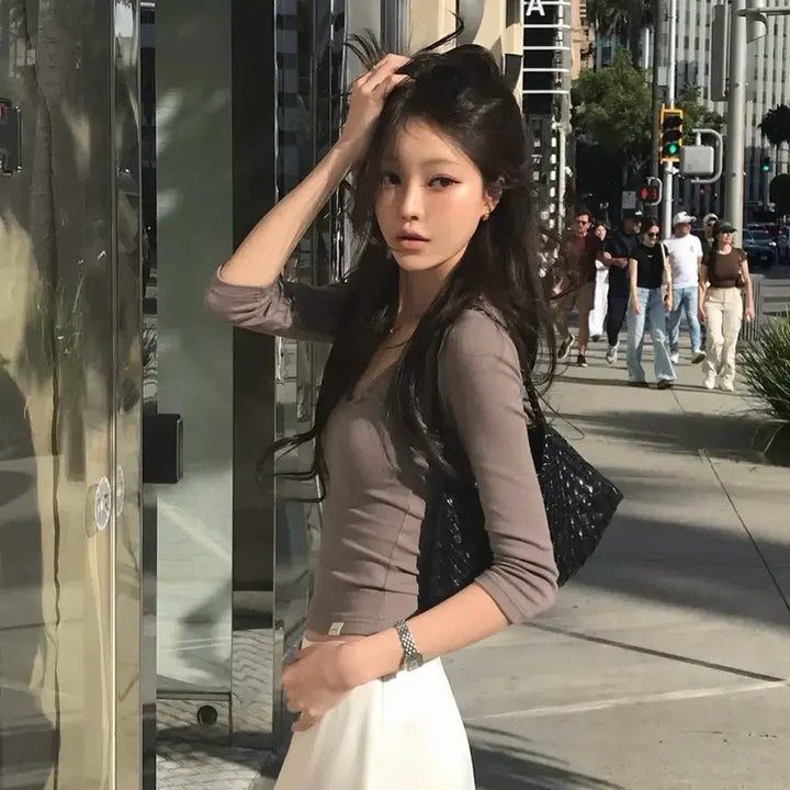 [BUNJANG] Letter and Satin Midi Skirt (Ivory) / Letter and 레터앤 Satin Midi Skirt (Ivory)