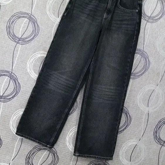 [BUNJANG] Second Monologue Black Wide Denim Pants / 세컨모놀로그  블랙 와이드 데님 팬츠