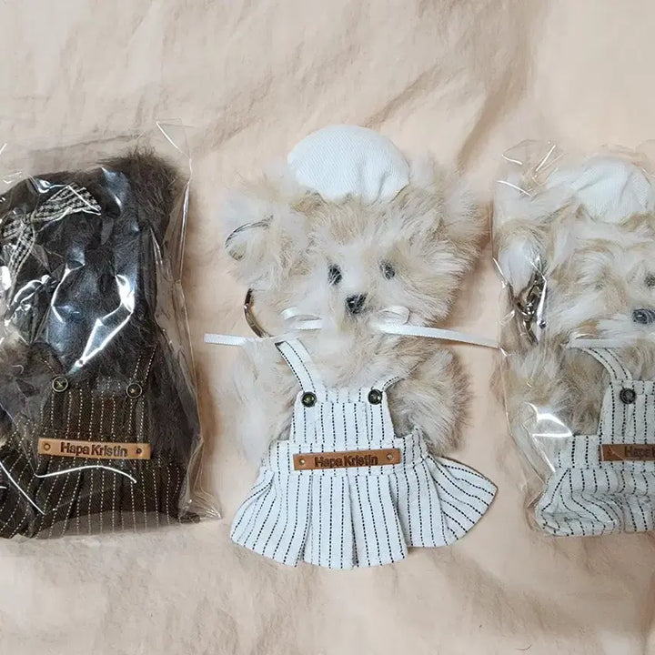 [BUNJANG] Hapa Kristin Teddy Bear Plush Keychain / 하파크리스틴 곰돌이 모루 인형 키링
