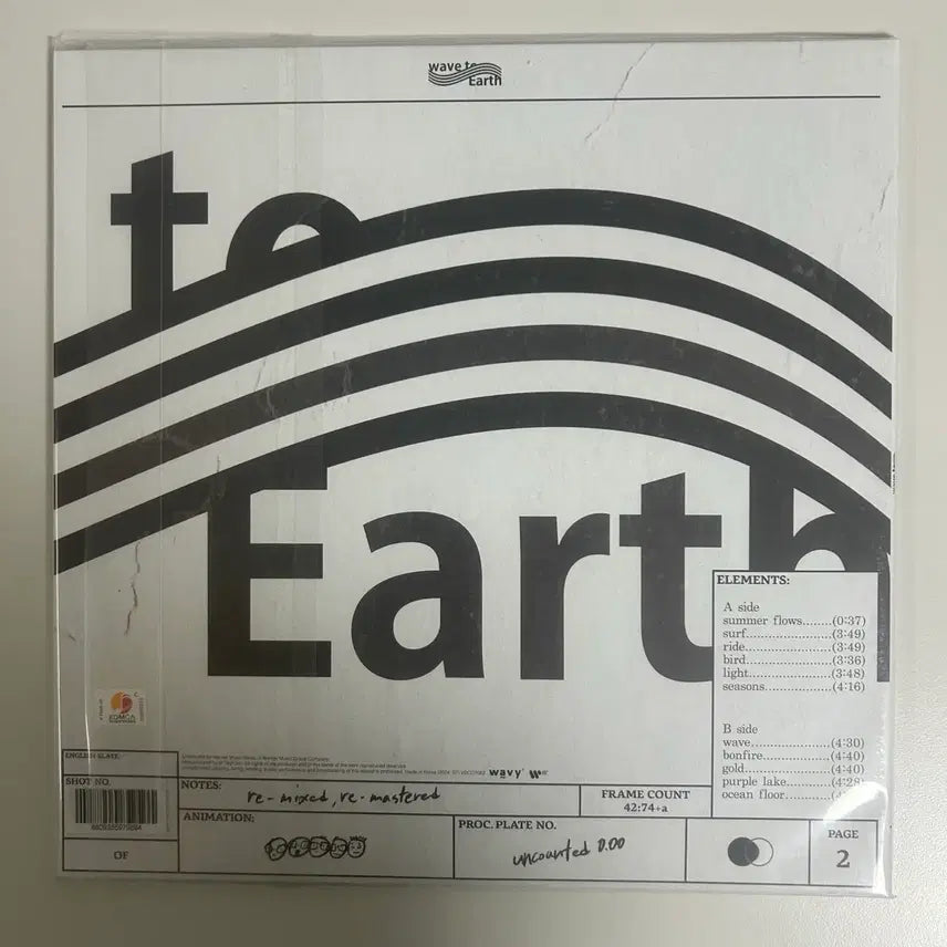 [BUNJANG] Wave to Earth Uncounted 0.00 LP (Clear Blue Color, Unsealed) / 웨이브 투 어스 uncounted 0.00 LP (개봉 1번)