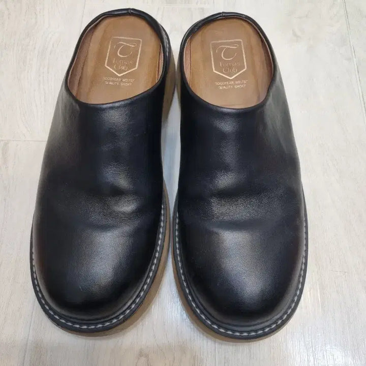 [BUNJANG] Thomas Club Leather Black Mule Shoes 265 / 265/토마스클럽 가죽 블랙뮬