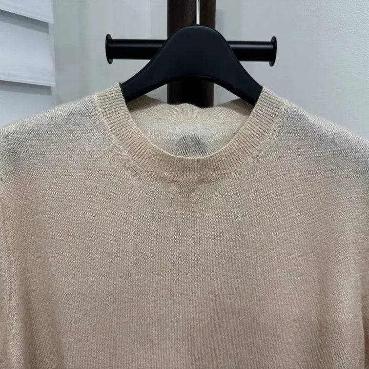 [BUNJANG] The Cashmere Short-Sleeve Knit Cream S / [한섬 더캐시미어] 캐시미어 반팔 니트 / 크림 / S