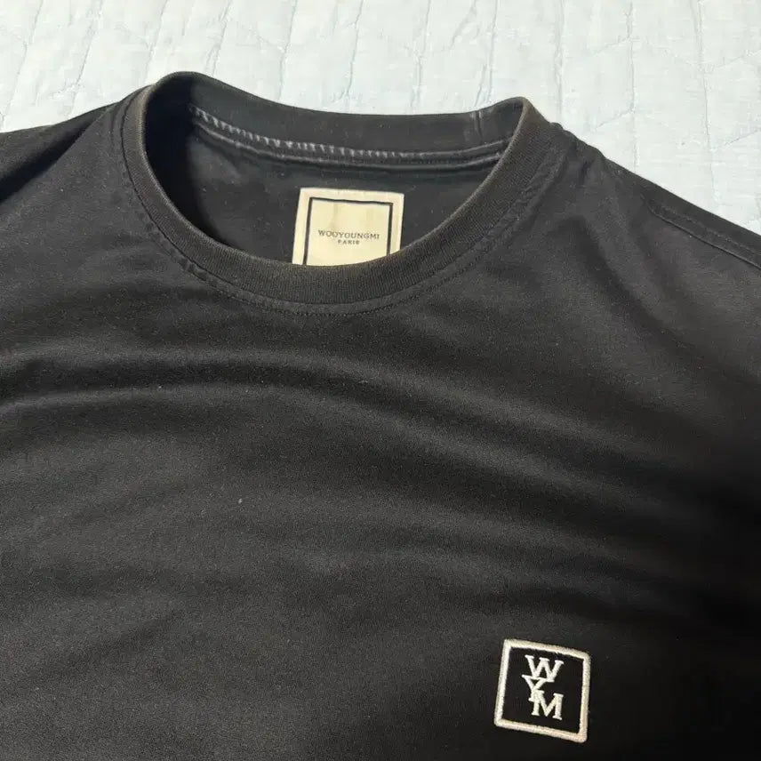 [BUNJANG] Wooyoungmi Black Logo T-Shirt / 우영미 반팔 50