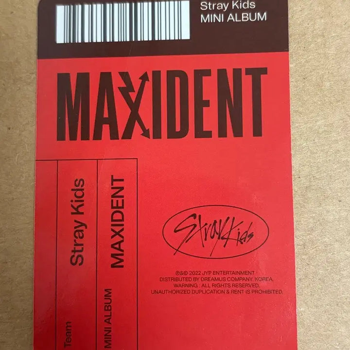 [BUNJANG] Stray Kids MAXIDENT Photocard / 스트레이키즈 MAXIDENT 포카