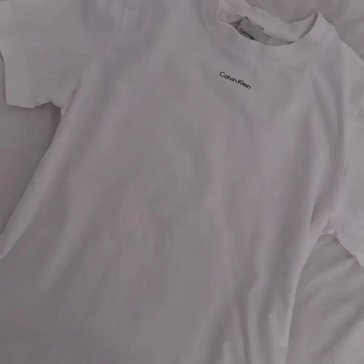 [BUNJANG] Calvin Klein Cotton T-Shirt White / 캘빈클라인 반팔