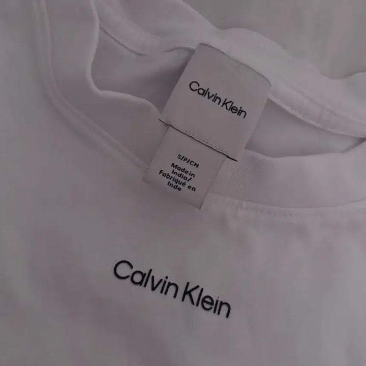 [BUNJANG] Calvin Klein Cotton T-Shirt White / 캘빈클라인 반팔