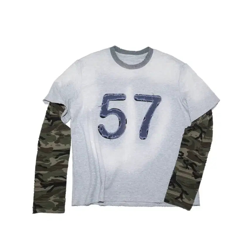 [BUNJANG] KWAS Long Sleeve Layered T-Shirt / 콰스 롱슬리브 레이어드