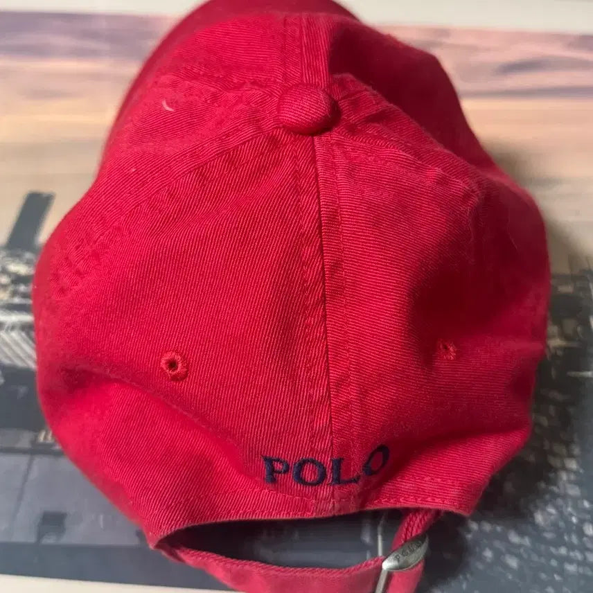 [BUNJANG] Polo Ralph Lauren Red Cotton Twill Cap / 폴로 랄프로렌 레드 볼캡