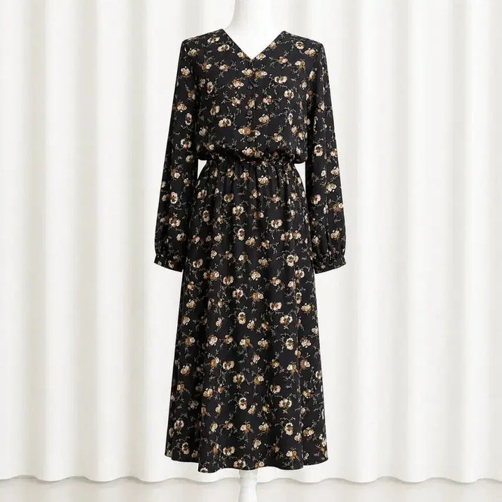 [BUNJANG] Grove Long Dress Floral Pattern / 그로브 롱원피스