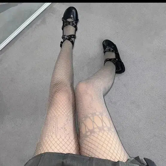 [BUNJANG] Sheer Fishnet Stockings / 스타킹 그물 망사 스타킹 양말