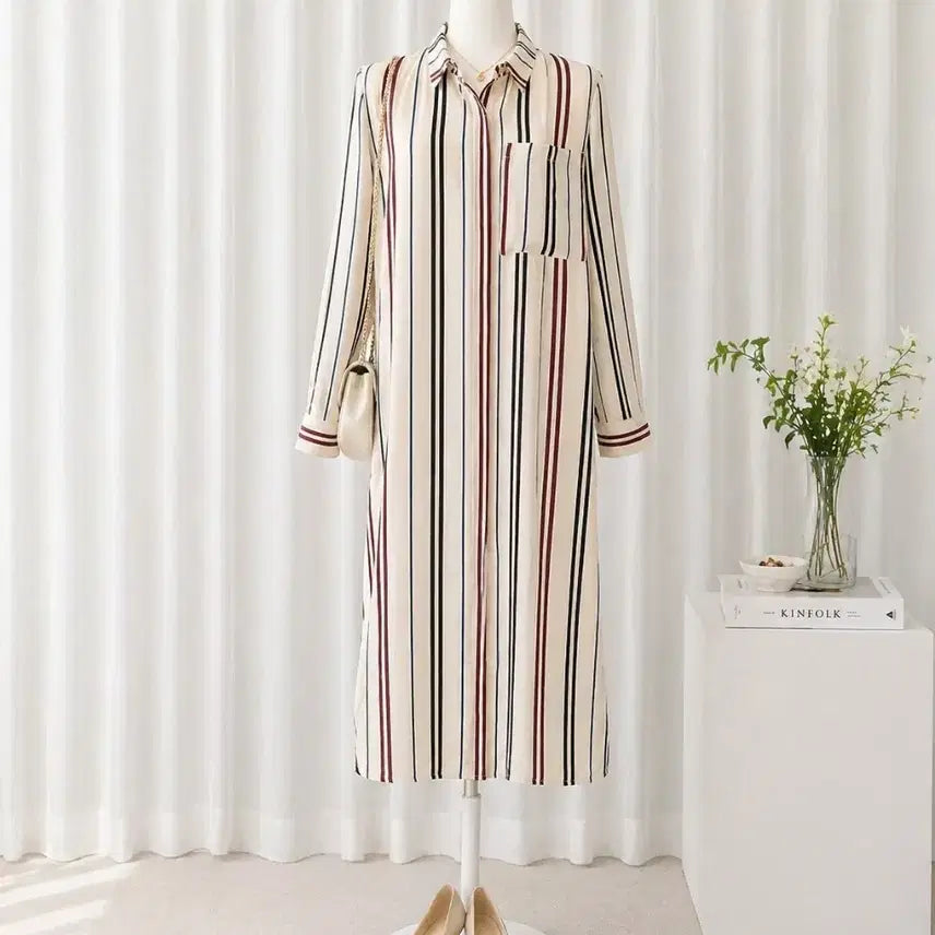 [BUNJANG] MiSSo Striped Pattern Dress / 미쏘