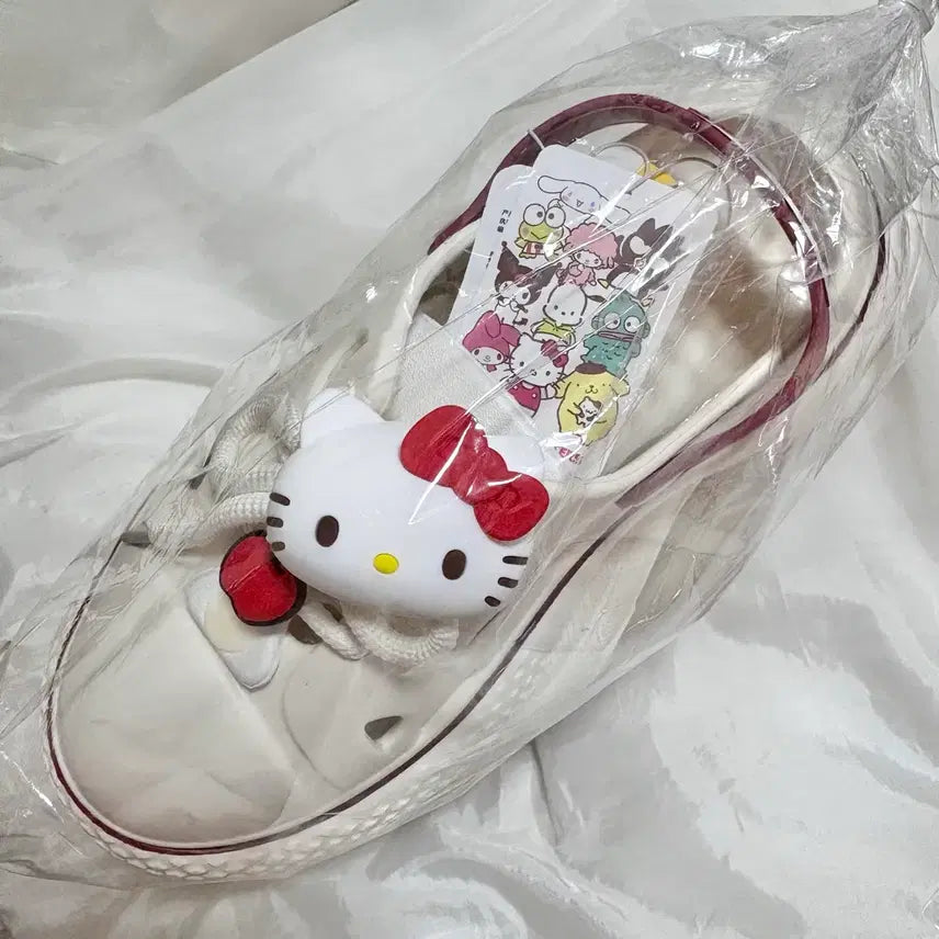 [BUNJANG] Hello Kitty Canvas Crocs Slippers - Ivory (250mm) / 새상품) 헬로키티 캔버스 크록스 슬리퍼 아이보리 250mm