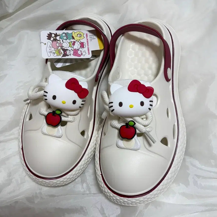 [BUNJANG] Hello Kitty Canvas Crocs Slippers - Ivory (250mm) / 새상품) 헬로키티 캔버스 크록스 슬리퍼 아이보리 250mm
