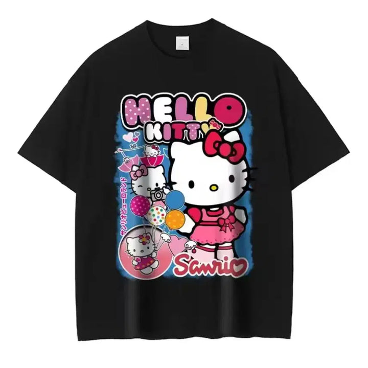 [BUNJANG] Sanrio Hello Kitty Short Sleeve T-Shirt / 헬로키티 Sanrio 반팔 티셔츠 화이트,블랙 새상품