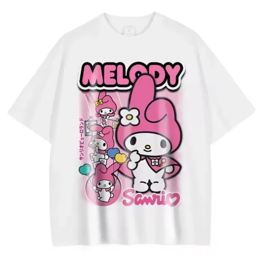 [BUNJANG] Sanrio My Melody Short Sleeve T-Shirt White / 산리오 마이멜로디 반팔 티셔츠 화이트 새상품