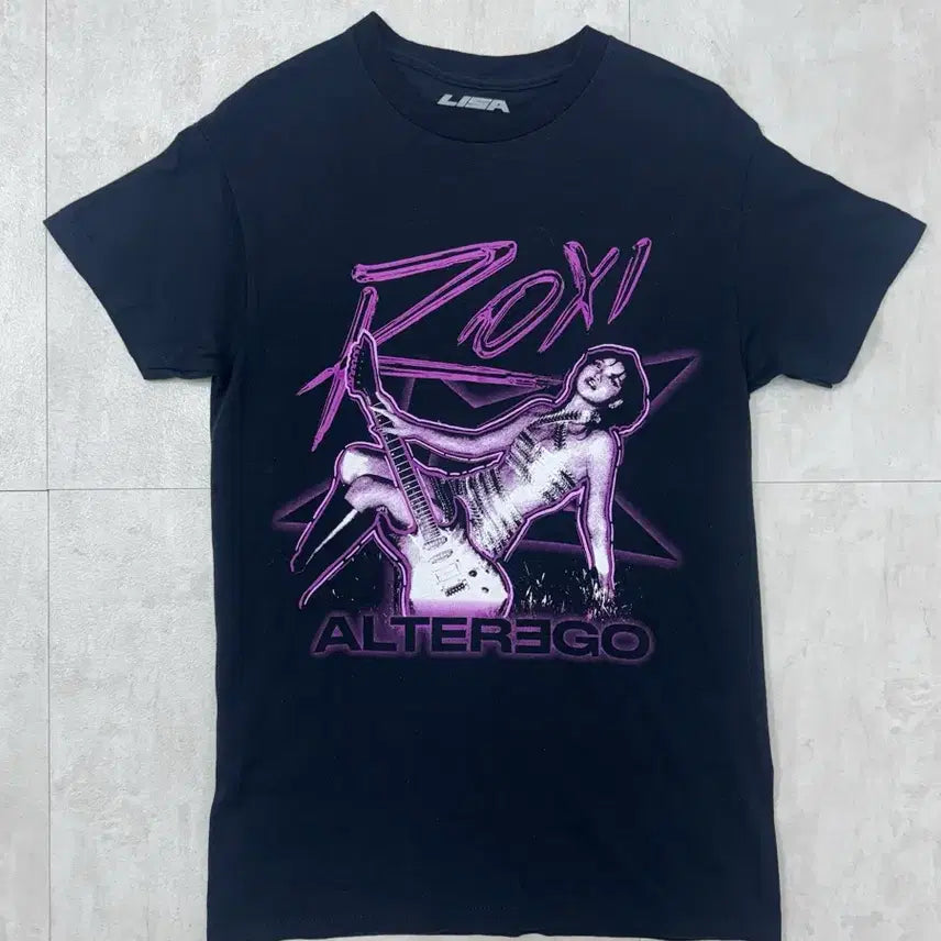 [BUNJANG] LISA ROXY ALTEREGO Graphic T-Shirt Purple Rock Mood Y2K Streetwear / 