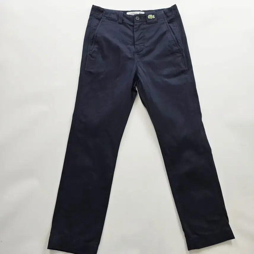 [BUNJANG] Lacoste Slim Fit Cotton Chino Pants Black Size 30 / 라코스테 면바지 슬림 로고 캐주얼 사이즈30 R5390