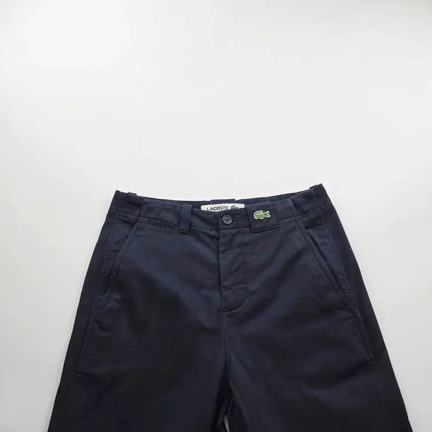 [BUNJANG] Lacoste Slim Fit Cotton Chino Pants Black Size 30 / 라코스테 면바지 슬림 로고 캐주얼 사이즈30 R5390