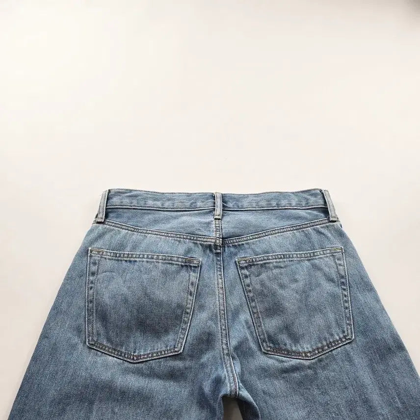 [BUNJANG] Uniqlo Straight Leg Washed Denim Jeans Size 33 / 유니클로 청바지 일자 연청 워싱 데님 사이즈33 R5391