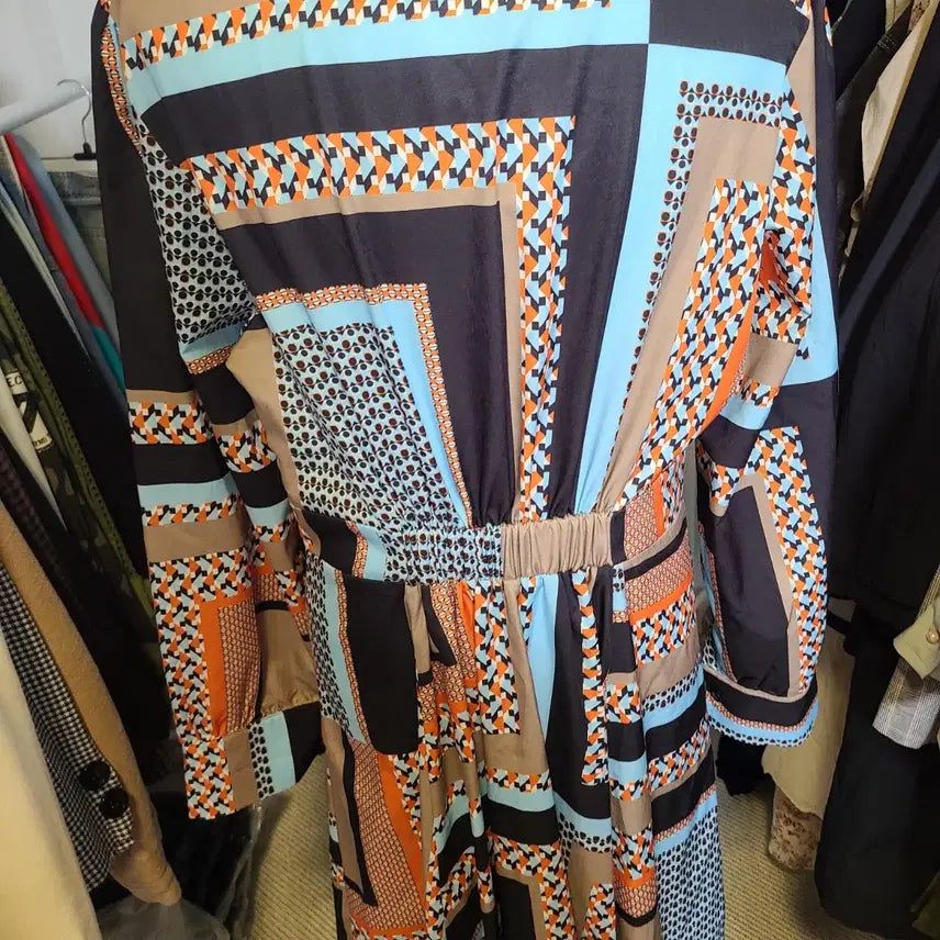 [BUNJANG] Hotping Button-Front Midi Dress with Back Elastic Waist / 핫핑