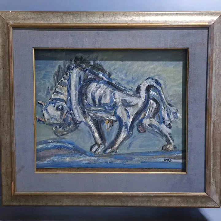 [BUNJANG] White Bull Oil Painting / 흰소 유화