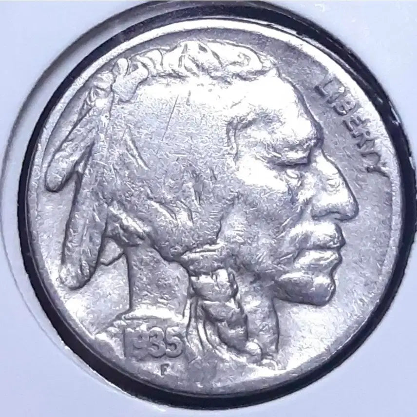 [BUNJANG] 1935 United States Buffalo Nickel 5 Cent Coin / 미국 1935년 버팔로 5센트.외국주화 주화 동전 화폐
