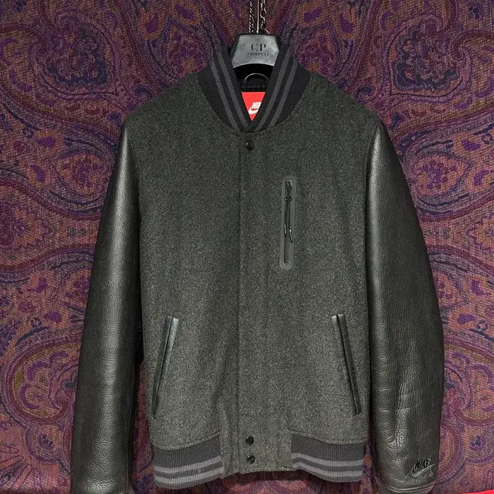 [BUNJANG] Nike Destroyer Varsity Leather Jacket / 나이키 디스트로이어 바시티 가죽 자켓
