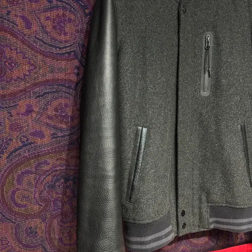 [BUNJANG] Nike Destroyer Varsity Leather Jacket / 나이키 디스트로이어 바시티 가죽 자켓