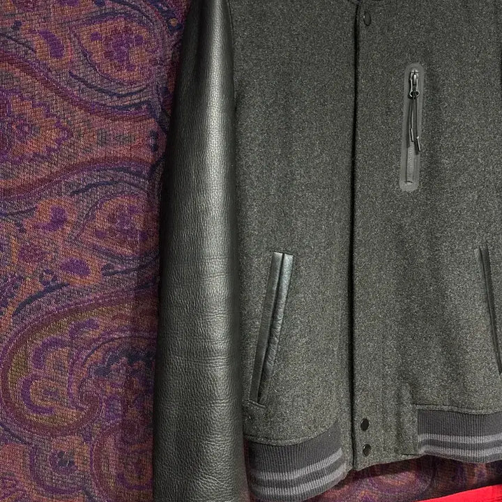 [BUNJANG] Nike Destroyer Varsity Leather Jacket / 나이키 디스트로이어 바시티 가죽 자켓