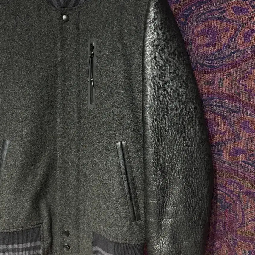 [BUNJANG] Nike Destroyer Varsity Leather Jacket / 나이키 디스트로이어 바시티 가죽 자켓