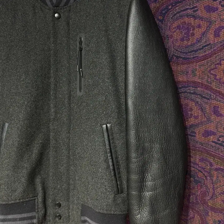 [BUNJANG] Nike Destroyer Varsity Leather Jacket / 나이키 디스트로이어 바시티 가죽 자켓