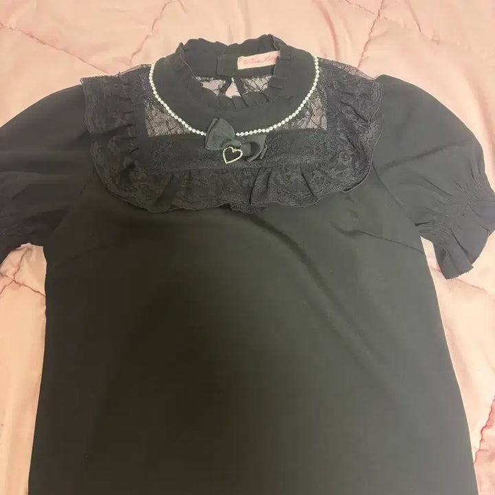 [BUNJANG] Maz Princess Melody Primeros Black Short Sleeve Blouse / 마즈 프린세스멜로디 프리메로 블라우스 블랙 반팔