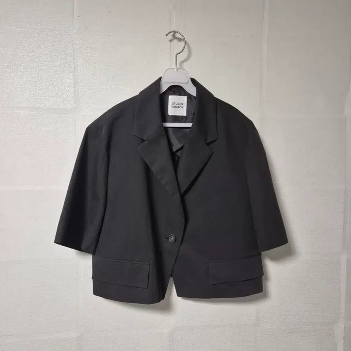 [BUNJANG] Studio Tomboy Black Short-Sleeve Jacket / 스튜디오 톰보이 블랙 반팔 자켓