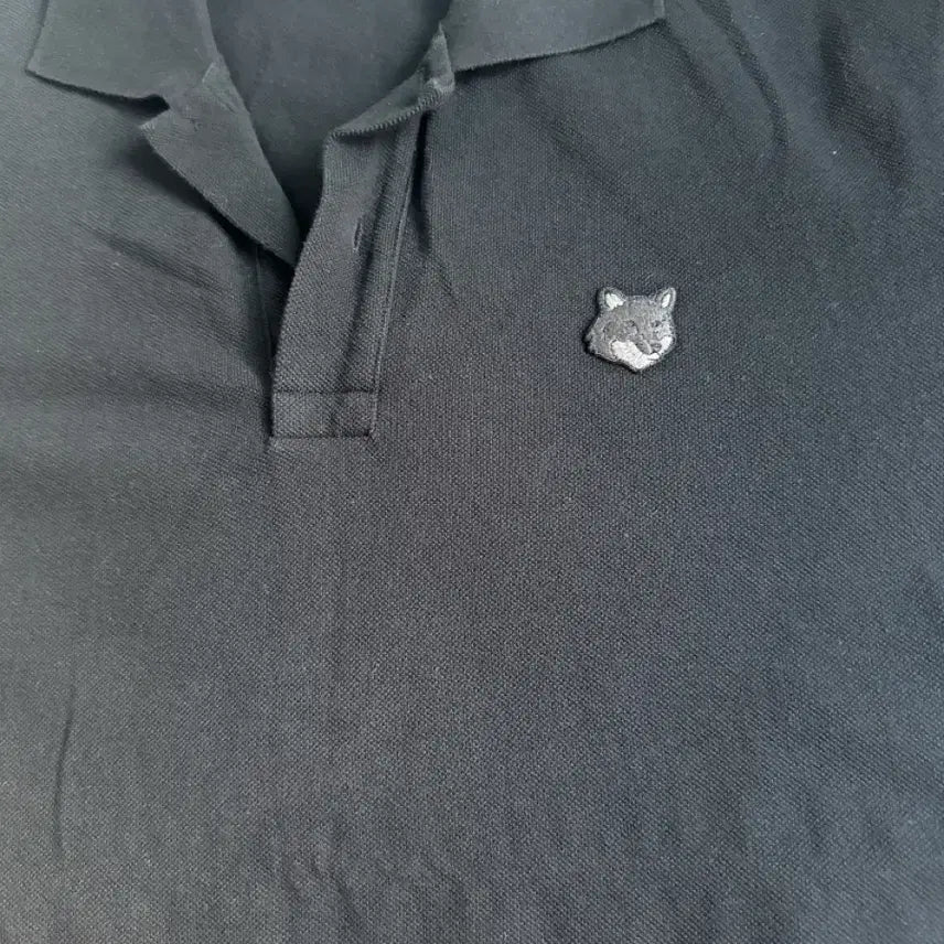 [BUNJANG] Maison Kitsuné Black Short Sleeve Polo T-Shirt / 메종키츠네 반팔 카라티 블랙