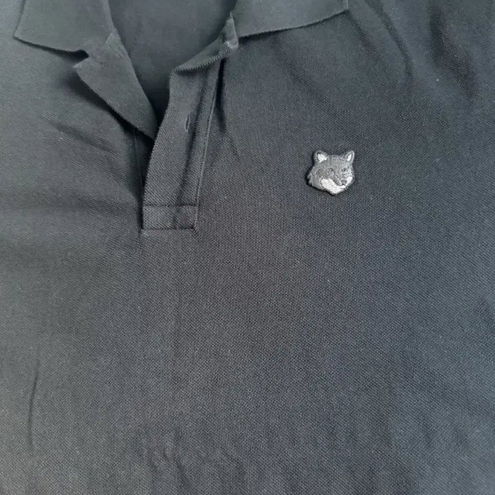 [BUNJANG] Maison Kitsuné Black Short Sleeve Polo T-Shirt / 메종키츠네 반팔 카라티 블랙
