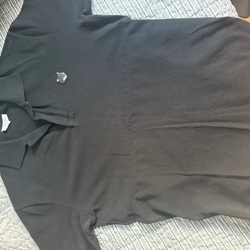 [BUNJANG] Maison Kitsuné Black Short Sleeve Polo T-Shirt / 메종키츠네 반팔 카라티 블랙