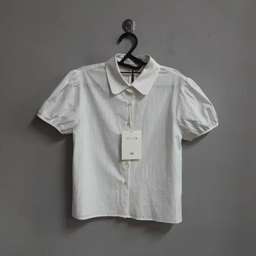 [BUNJANG] TILL I DIE White Short Sleeve Blouse (Free Size) / 택새상품) TILL I DIE 흰색 반팔 블라우스 free