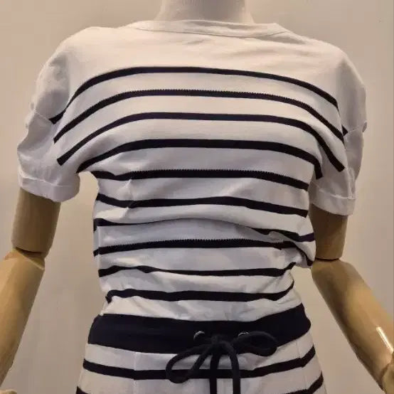 [BUNJANG] Saint James Striped Cotton Dress S / 세인트제임스  S  단가라   면원피스
